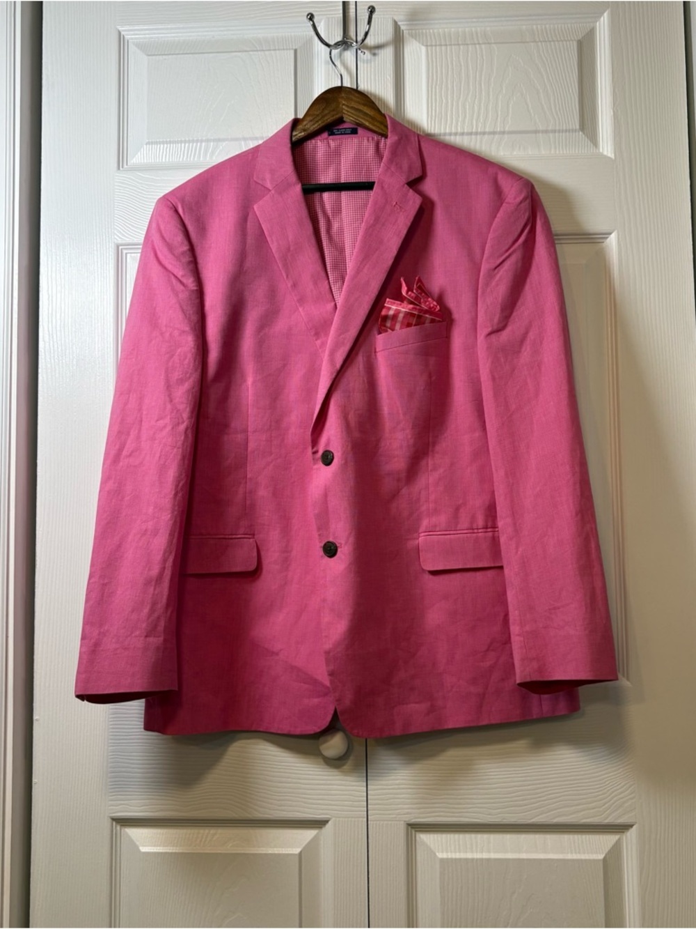 Y2K Pink Blazer 46R Derby Preppy Coastal Country Club Resort Jacket